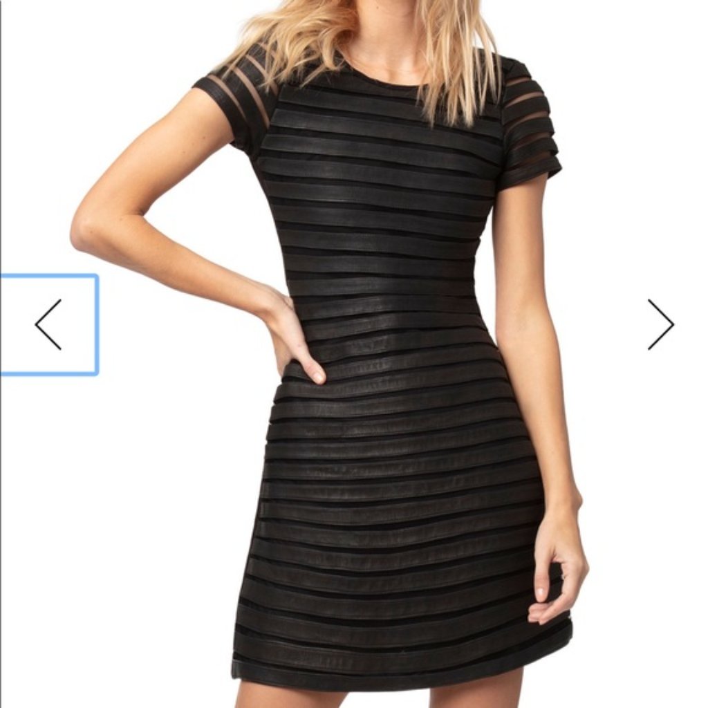 As By Df Krista Leather Dress Size 2 Nwt